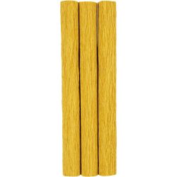 Kreppipaperi, arkki 25x60 cm, Jonka joustavuus: 180%, 105 g, curry, 3ark/ 1 pkt
