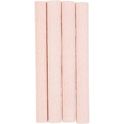 Kreppipaperi, arkki 25x60 cm, Jonka joustavuus: 180%, 105 g, pehmeä rose, 4ark/ 1 pkt