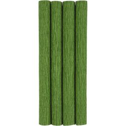 Kreppipaperi, arkki 25x60 cm, Jonka joustavuus: 180%, 105 g, keväänvihreä, 4ark/ 1 pkt