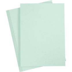 Kartonki, A4, arkki 210x297 mm, 210 g, pastellinvihreä, 10 ark/ 1 pkt