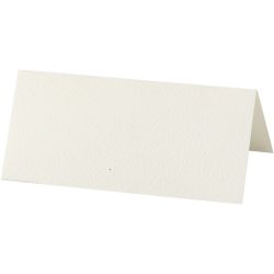 Istumapaikkakortit, koko 9x4 cm, 220 g, luonnonvalkonen, 20 kpl/ 1 pkt