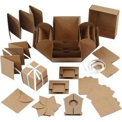 Yllätysrasia, koko 7x7x7,5+12x12x12 cm, luonnonrusk., 1 kpl
