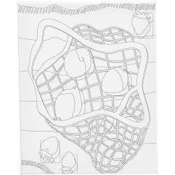 Printtikuvioitu maalauspohja, Sitrushedelmät , S: 1,6 cm, koko 24x30 cm, 360 g, 1 kpl