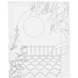 Printtikuvioitu maalauspohja, Aurinkoinen parveke , S: 1,6 cm, koko 24x30 cm, 360 g, 1 kpl