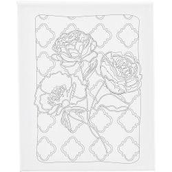 Printtikuvioitu maalauspohja, Ruusut, S: 1,6 cm, koko 24x30 cm, 360 g, 1 kpl