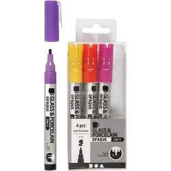Lasi- ja posliinitussi, paksuus 1-2 mm, läpikuultavat, oranssi, violetti, vaaleanpunainen, keltainen, 4 kpl/ 1 pkt