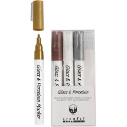Lasi- ja posliinitussi, paksuus 1-2 mm, läpikuultavat, ruskea, kulta, hopea, valkoinen, 4 kpl/ 1 pkt