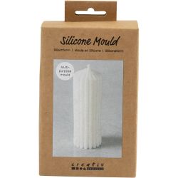 Silikonimuotti, Sylinteri urilla, Kork. 12 cm, halk. 4 cm, 1 kpl/ 1 pkt