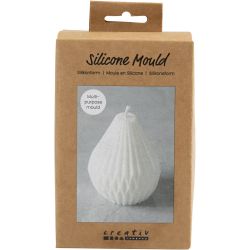 Silikonimuotti, Pisaran muoto urilla, Kork. 8 cm, halk. 7 cm, 1 kpl/ 1 pkt