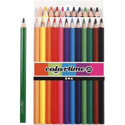 Colortime-Värikynät, Pit. 17,45 cm, kärki 5 mm, JUMBO, värilajitelma, 12 kpl/ 1 pkt