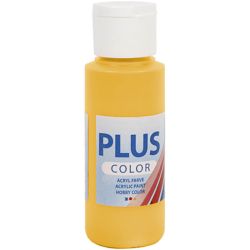 Plus Color- Askartelumaali, auringonkeltainen, 60 ml/ 1 pll