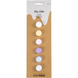 Plus Color -askartelumaali, pastellivärit, 6x5ml/ 1 pkt