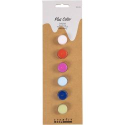Plus Color -askartelumaali, vahvat värit, 6x5ml/ 1 pkt