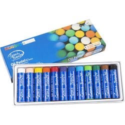 Mungyo Maxi öljypastellit, paksuus 17 mm, värilajitelma, 12 kpl/ 1 pkt