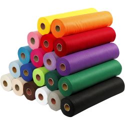 Askarteluhuopa, Lev: 45 cm, paksuus 1,5 mm, 180-200 g, värilajitelma, 20x5 m/ 1 pkt
