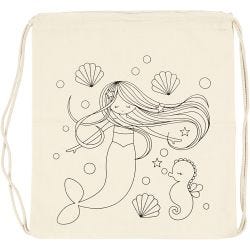 Kenkäpussi, merenneito, koko 37x41 cm, 110 g, vaalea natural, 1 kpl