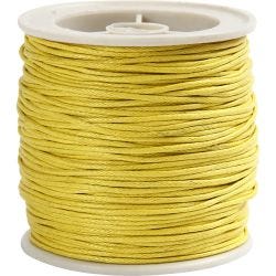 Puuvillanyöri, paksuus 1 mm, keltainen, 40 m/ 1 rll
