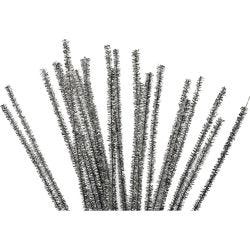 Askartelupunos, Pit. 30 cm, paksuus 6 mm, kimalle, hopea, 24 kpl/ 1 pkt
