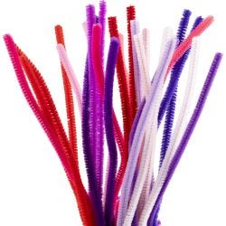 Askartelupunos, Pit. 30 cm, paksuus 6 mm, lila/pinkki sävyt, 25 kpl/ 1 pkt