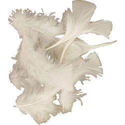 Höyhenet, 7-8 cm, valkoinen, 500g/ 1 pkt