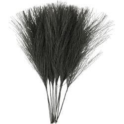 Keinotekoiset höyhenet, 15 cm, 8 cm, musta, 10kpl/ 1 pkt