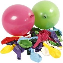 Ilmapallot, pyöreät, 23 cm, värilajitelma, 100kpl/ 1 pkt