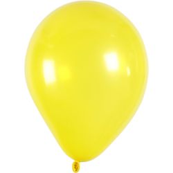 Ilmapallot, pyöreät, 23 cm, keltainen, 10kpl/ 1 pkt