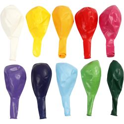 Ilmapallot, pyöreät, 23 cm, värilajitelma, 10kpl/ 1 pkt