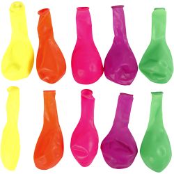 Ilmapallot, pyöreät, 23 cm, neonvärit, 10kpl/ 1 pkt