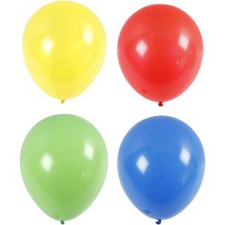Ilmapallot, isot, 41 cm, sininen, vihreä, punainen, keltainen, 4kpl/ 1 pkt