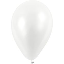 Ilmapallot, halk. 23 cm, valkoinen, 10kpl/ 1 pkt