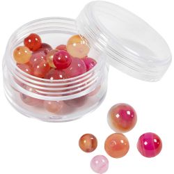 Akaattikivihelmet, 1x10, 12x8, 15x6 mm, 0,9-1 mm, beige, rosa, 28kpl/ 1 pkt