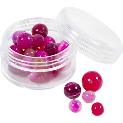 Akaattikivihelmet, 1x10, 12x8, 15x6 mm, 0,9-1 mm, pinkki, 28kpl/ 1 pkt