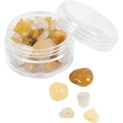Kristallihelmet, Hunajakalsiitti, 7-12 mm, 1 mm, vaaleankeltainen, 63kpl/ 1 pkt