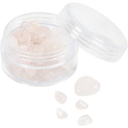 Kristallihelmet, Ruusukvartsi, halk. 7-12 mm, aukon koko 1 mm, rosa, 63kpl/ 1 pkt