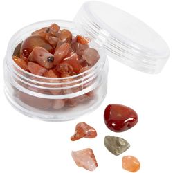 Kristallihelmet, Aventuriinikvartsi, koko 7-12 mm, aukon koko 1 mm, koralli, 63kpl/ 1 pkt