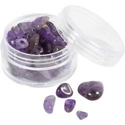 Kristallihelmet, Ametisti, 7-12 mm, 1 mm, violetti, 63kpl/ 1 pkt