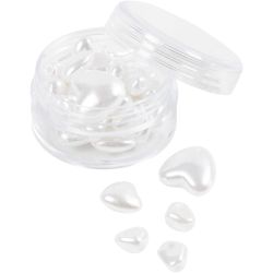 Vahahelmet, Sydämet, 7-13 mm, 1,3-1,5 mm, helmiäinen, 32kpl/ 1 pkt