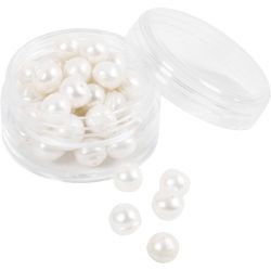 Makeanvedenhelmet, Rei'itetty pitkittäissuunnassa, 4 mm, 1 mm, helmiäinen, 40kpl/ 1 pkt