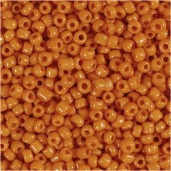 Rocaille-siemenhelmet, halk. 3 mm, koko 8/0, aukon koko 0,6-1,0 mm, oranssi, 25 g/ 1 pkt