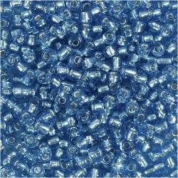 Rocaille-siemenhelmet, halk. 3 mm, koko 8/0, aukon koko 0,6-1,0 mm, kirkas turkoosi, 25 g/ 1 pkt