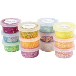 Glitter Clay -kimallemassa, värilajitelma, 72x20 ml/ 1 pkt