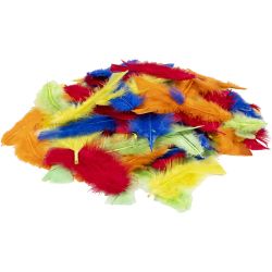 Höyhenet, 7-15 cm, värilajitelma, 100g/ 1 pss