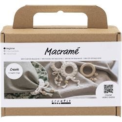 Askartelusetti Mini Makramee, Serviettirengas, luonnonvalkoinen, 1 pkk/ 1 pkt