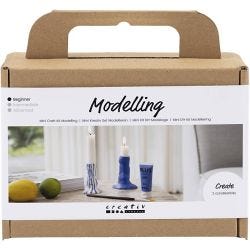 Askartelusetti Mini Muovailu, Kynttilänpidike, ultra marine, 1 pkk/ 1 pkt