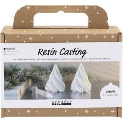 Askartelusetti Mini Hartsin Valaminen , Joulukuuset, valkoinen, 1 pkk/ 1 pkt
