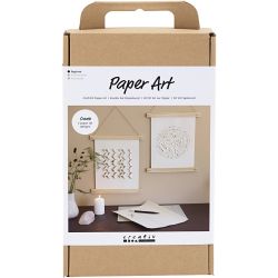 Askartelusetti Paperitaide, Paperikoristeet ripustamista varten, luonnonvalkoinen, 1 pkk/ 1 pkt