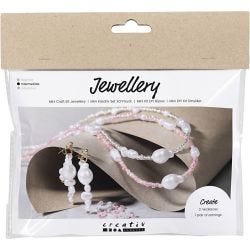 Askartelusetti Mini Korut, Kaulakorut ja korvakorut, kiiltävä, 1pkk/ 1 pkt