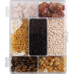 Askartelupaketti Korut, Kristallit, koko 2,6-10 mm, aukon koko 0,8-1,2 mm, värilajitelma, 1pkk/ 1 pkt