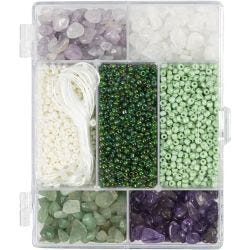 Askartelupaketti Korut, Kristallit, koko 2,6-10 mm, aukon koko 0,8-1,2 mm, värilajitelma, 1pkk/ 1 pkt